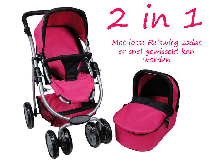 Lunch roze ergens bij betrokken zijn Poppenwagen de Luxe - 112goedkoop